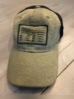 Grunt Style Trucker Hat American Ammo Flag Patch Strapback Adjustable Preowned